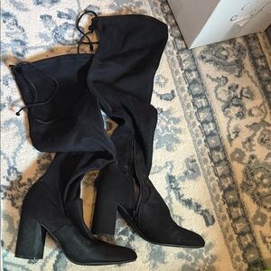 Kelly & Katie Black Over the Knee Boots